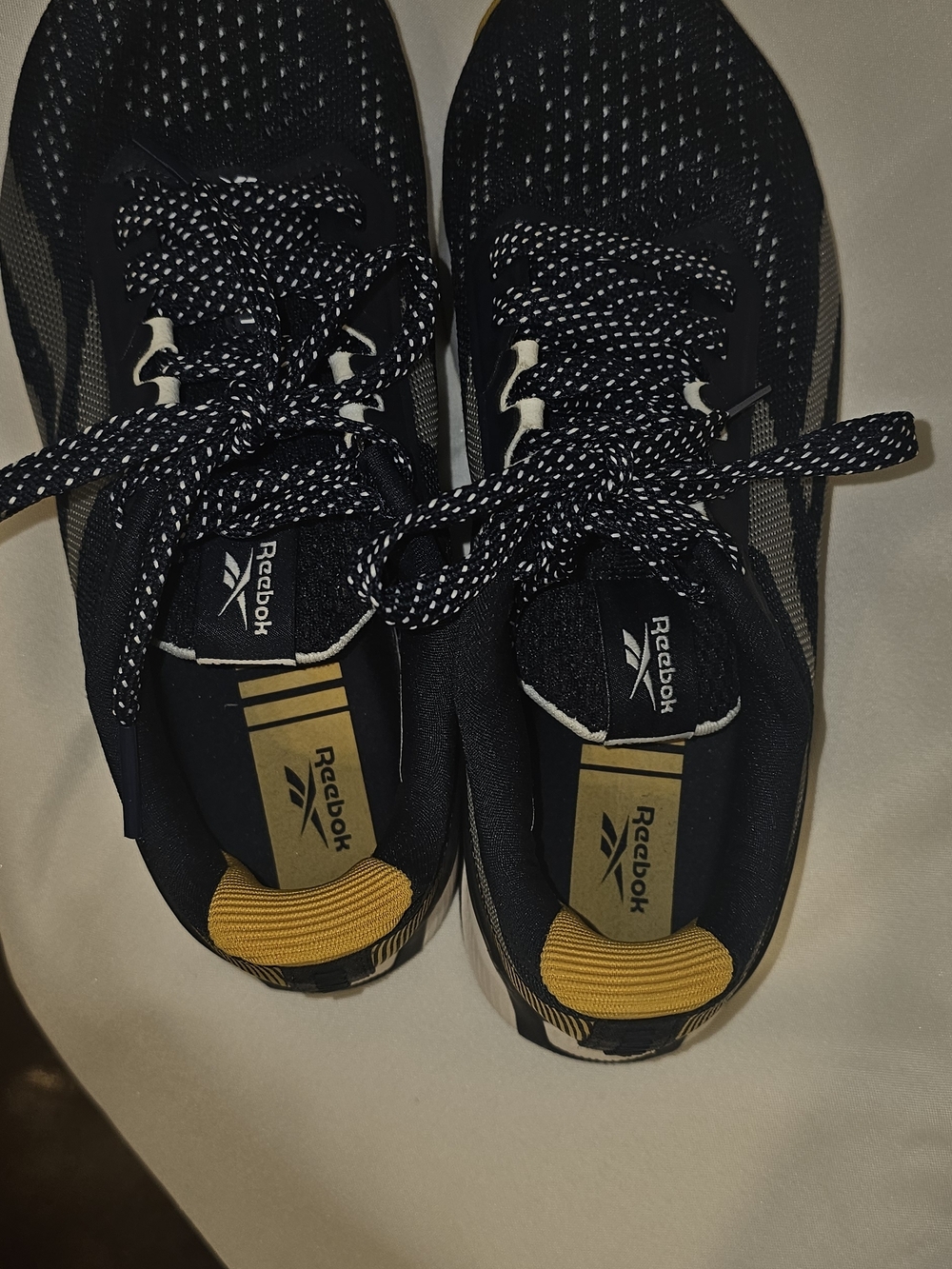 Reebok Navy and Yellow Men’s Athletic Sneakers